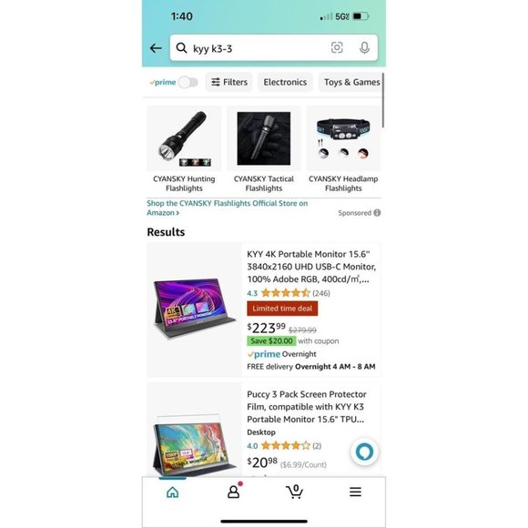 KYY 4K Portable Monitor 15.6” - Picture 1 of 10